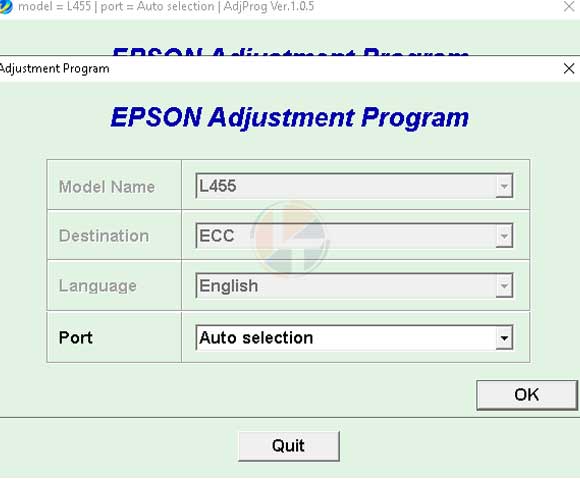 EPSON Adjustment Program L455